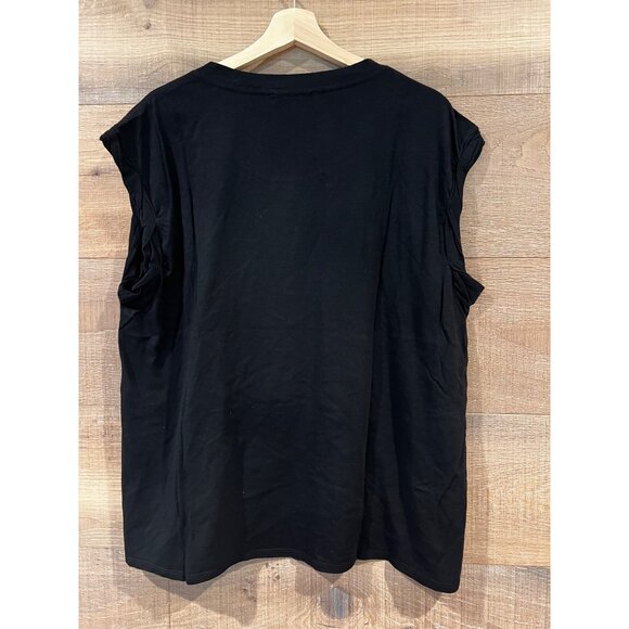 AllSaints Black Sanza Cotton Tank top size M - Picture 7 of 9